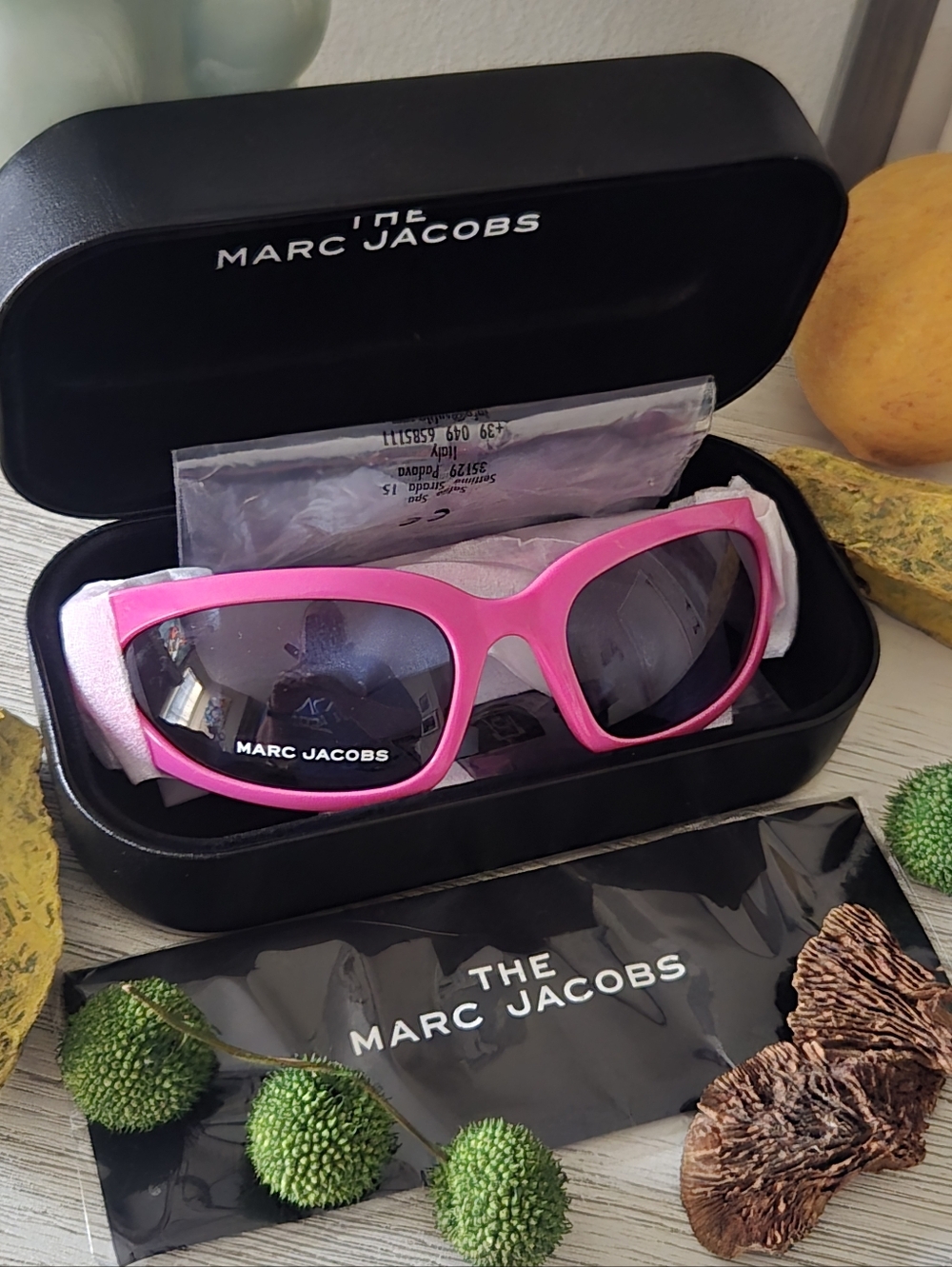 NWT Marc Jacobs Sunglasses MARC-738-S - EWW/IR - Fuchsia and black